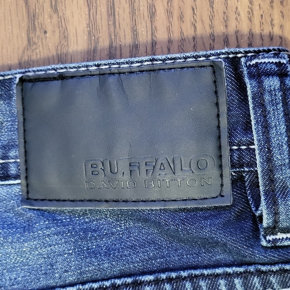 Buffalo Evan Basic Slim Fit Men's Distressed Ripped Denim Jeans W33 L28 B81 - Picture 11 of 11